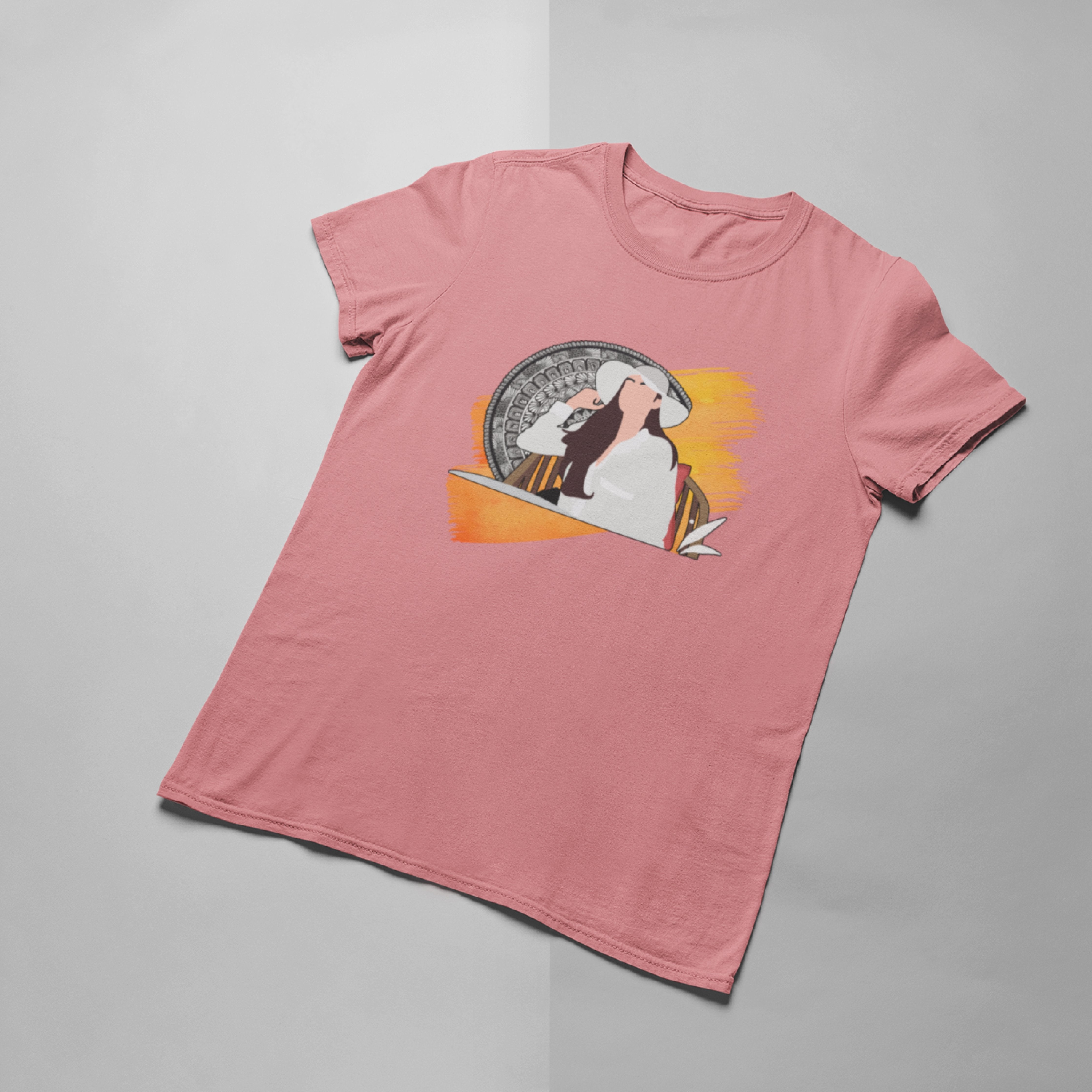 Girl with hat Mandala T-shirt