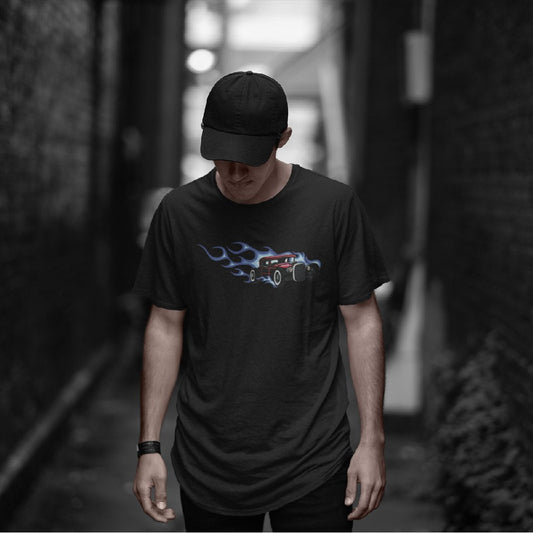 Retro Blue Flame T-shirt