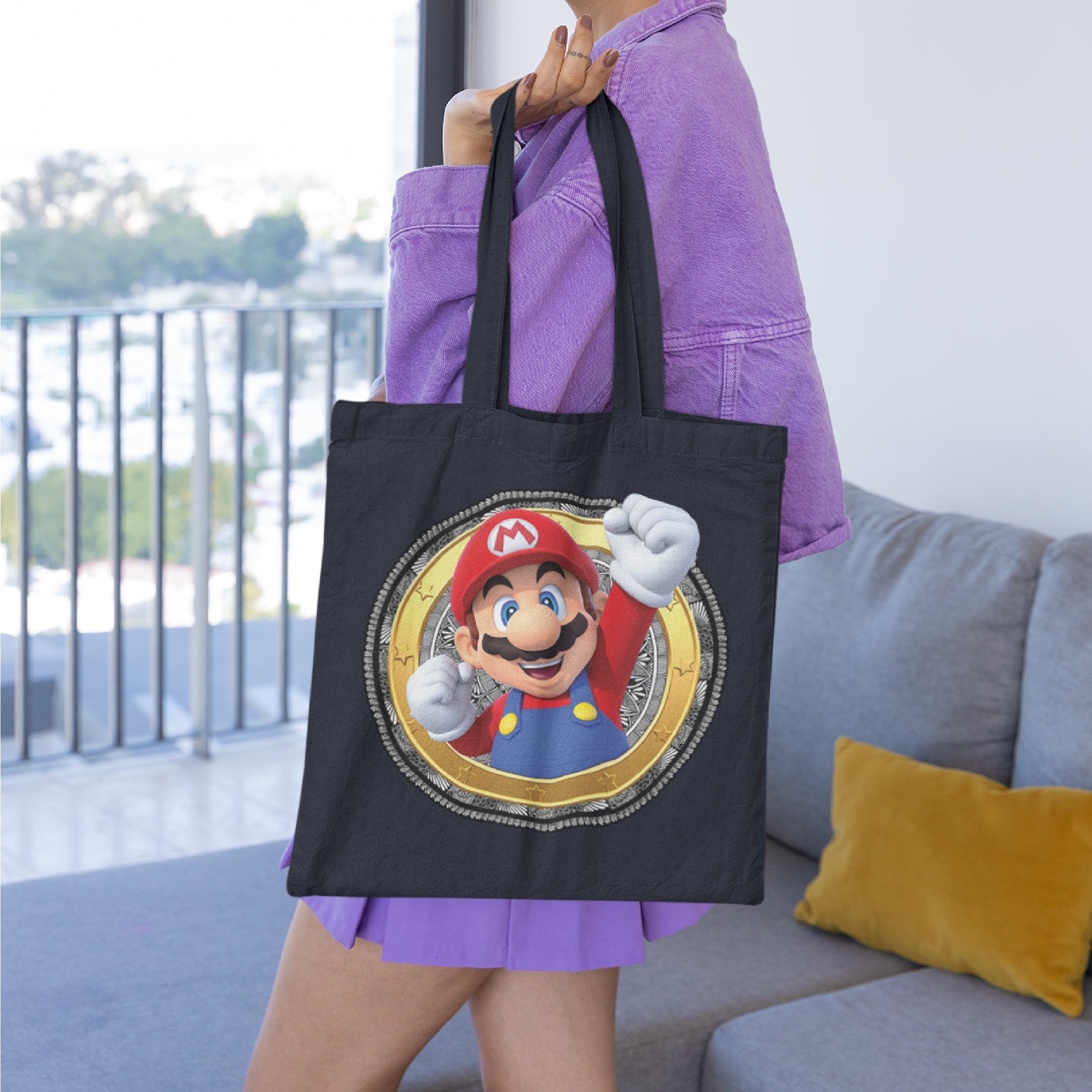Mario Mandala Tote Bag