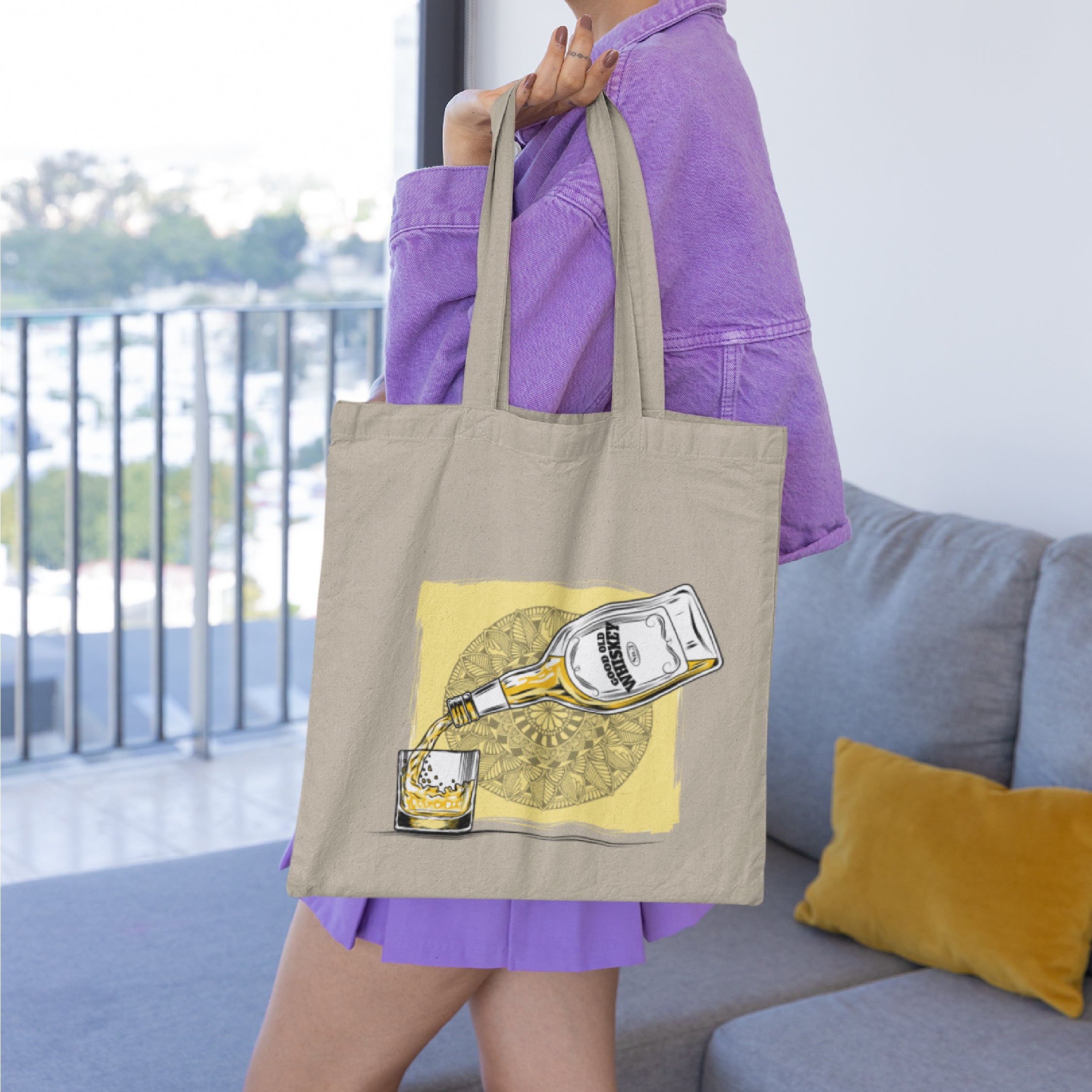 Whiskey & Glass Tote Bag