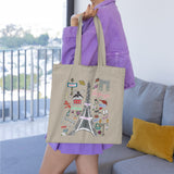 Paris Eifel Tower Mandala Tote Bag