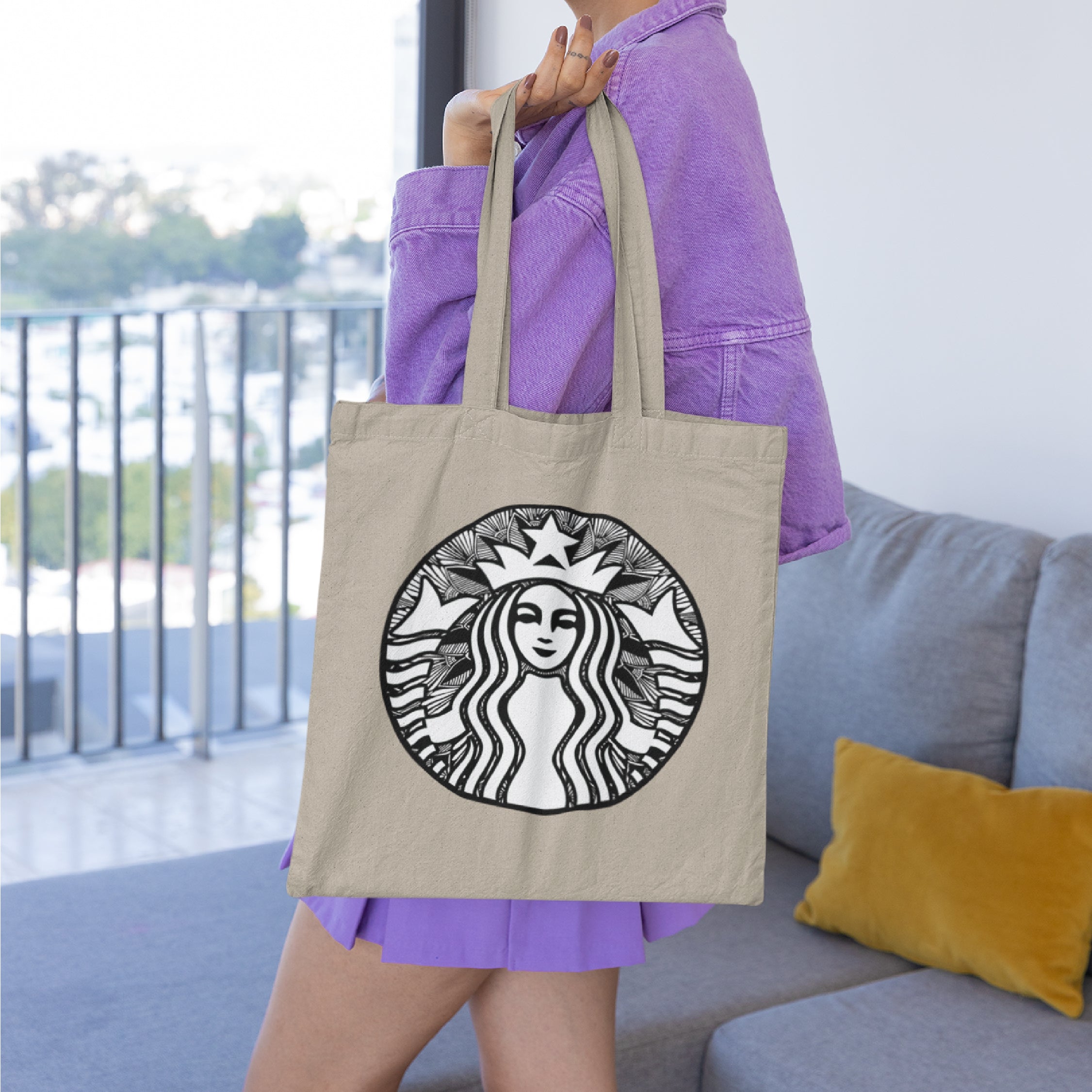 Starbucks Mandala Tote Bag