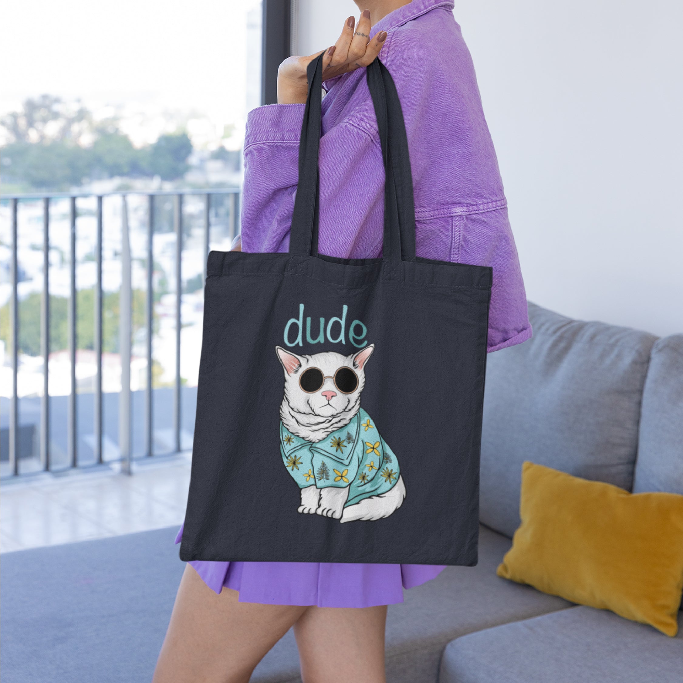 Dude Cat Tote Bag