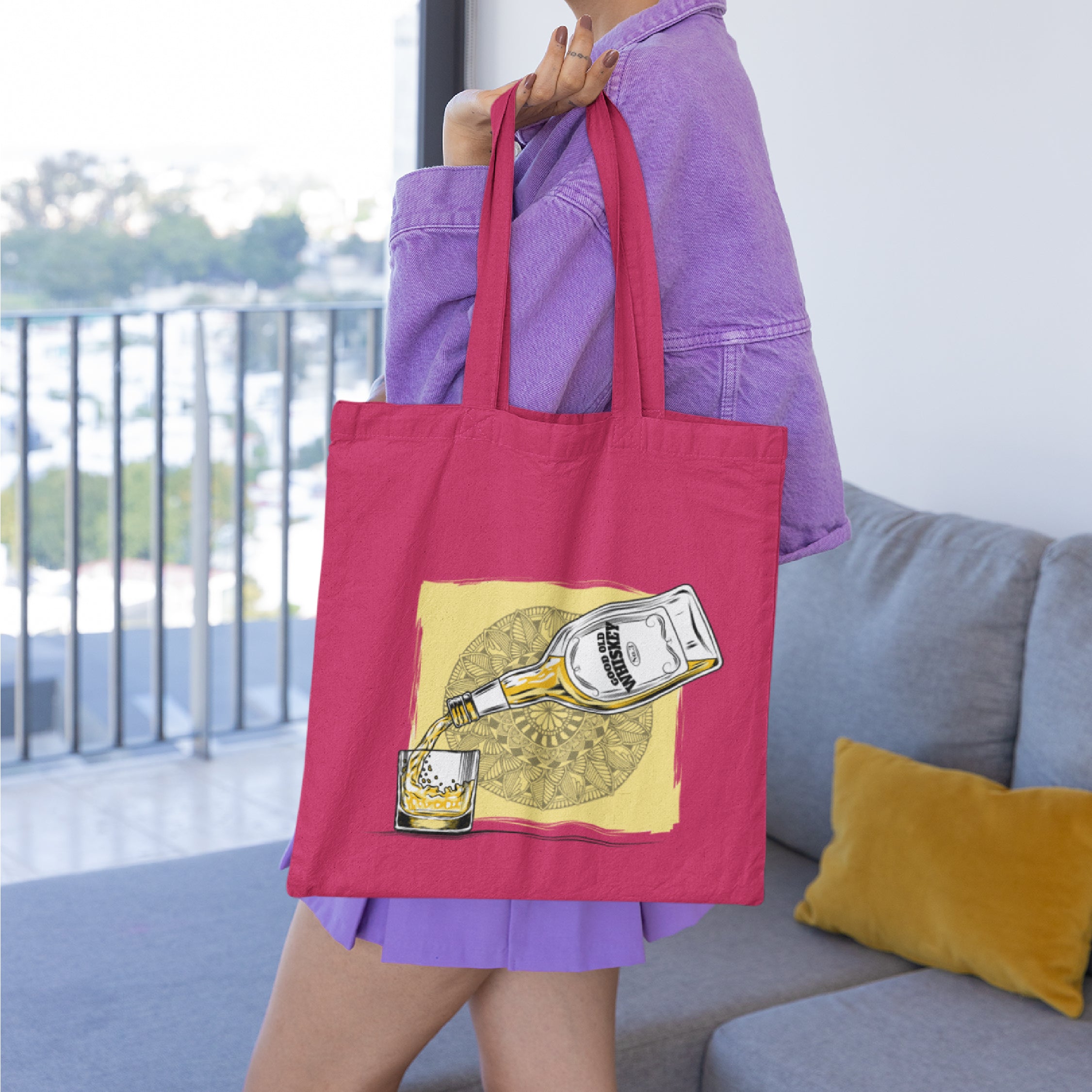 Whiskey & Glass Tote Bag