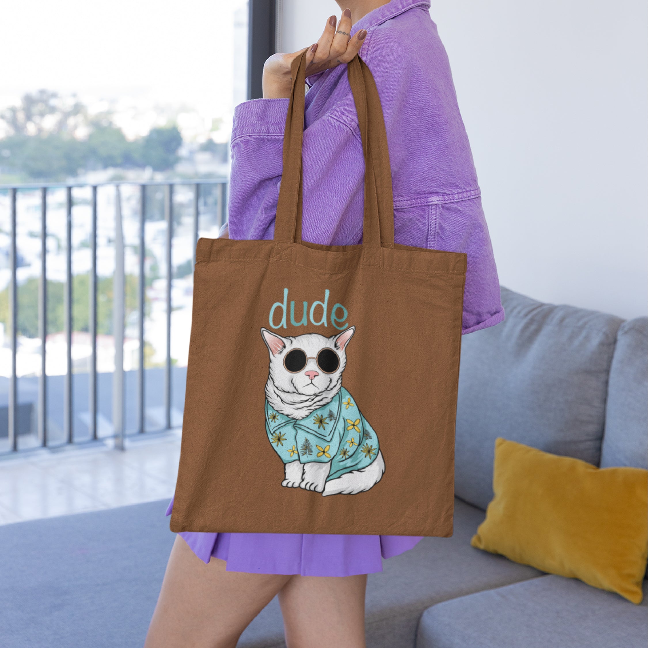 Dude Cat Tote Bag