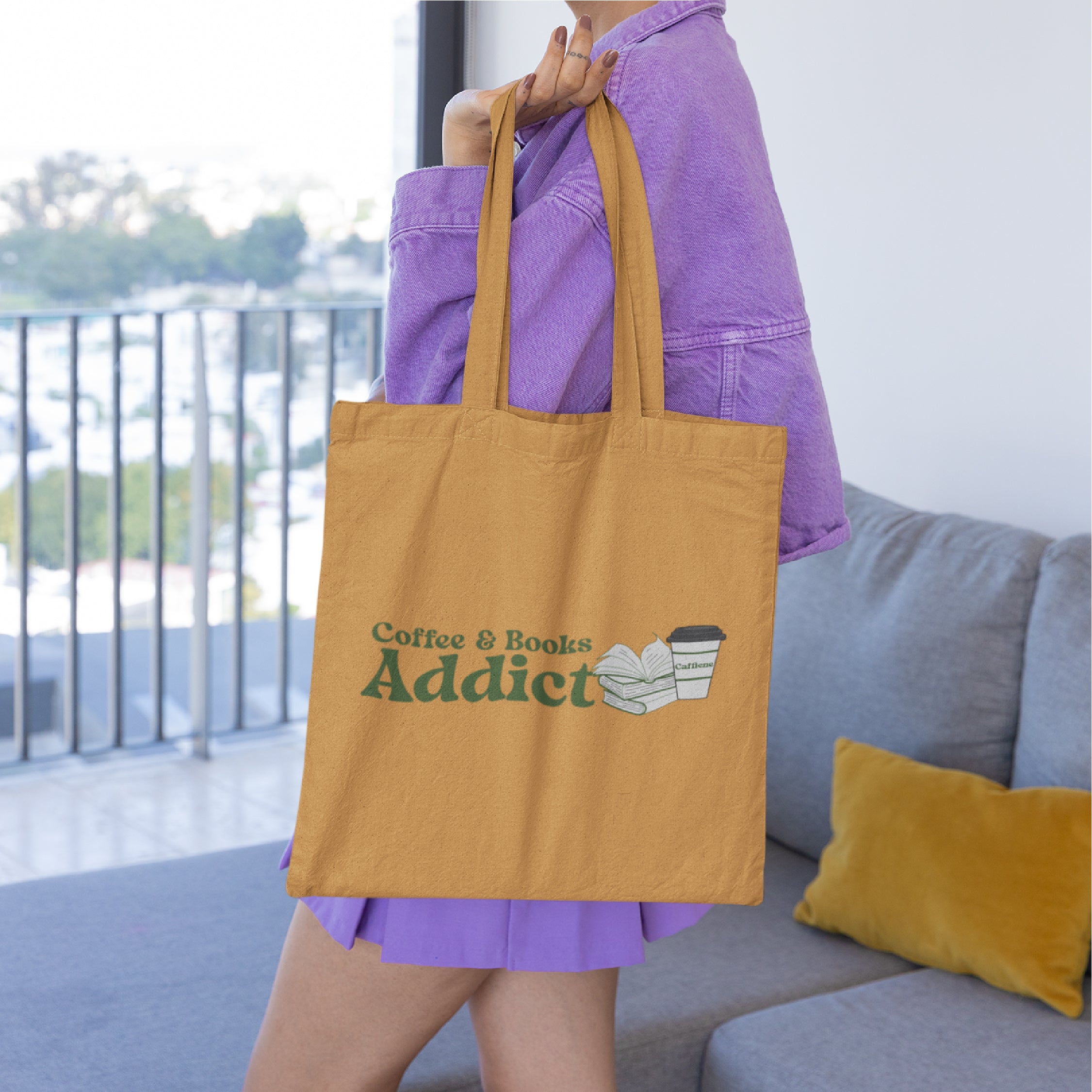 Coffee & Book Addict Tote Bag