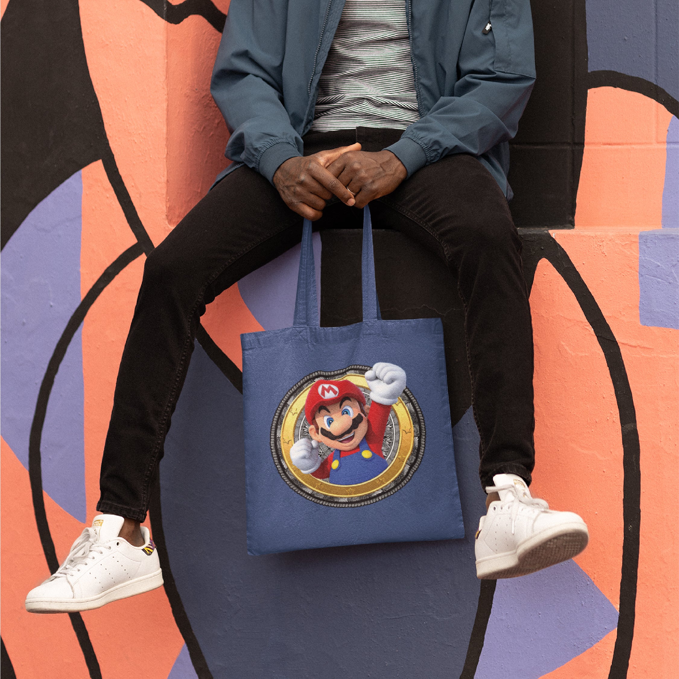 Mario Mandala Tote Bag