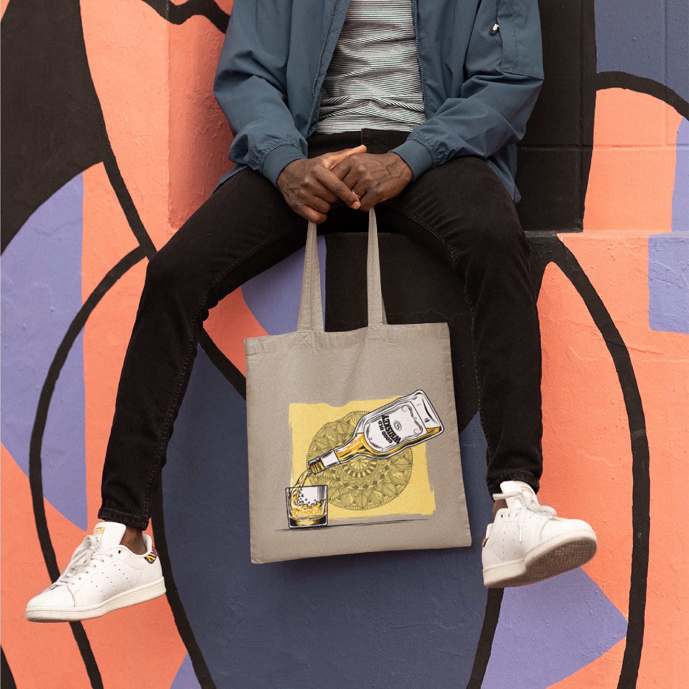 Whiskey & Glass Tote Bag