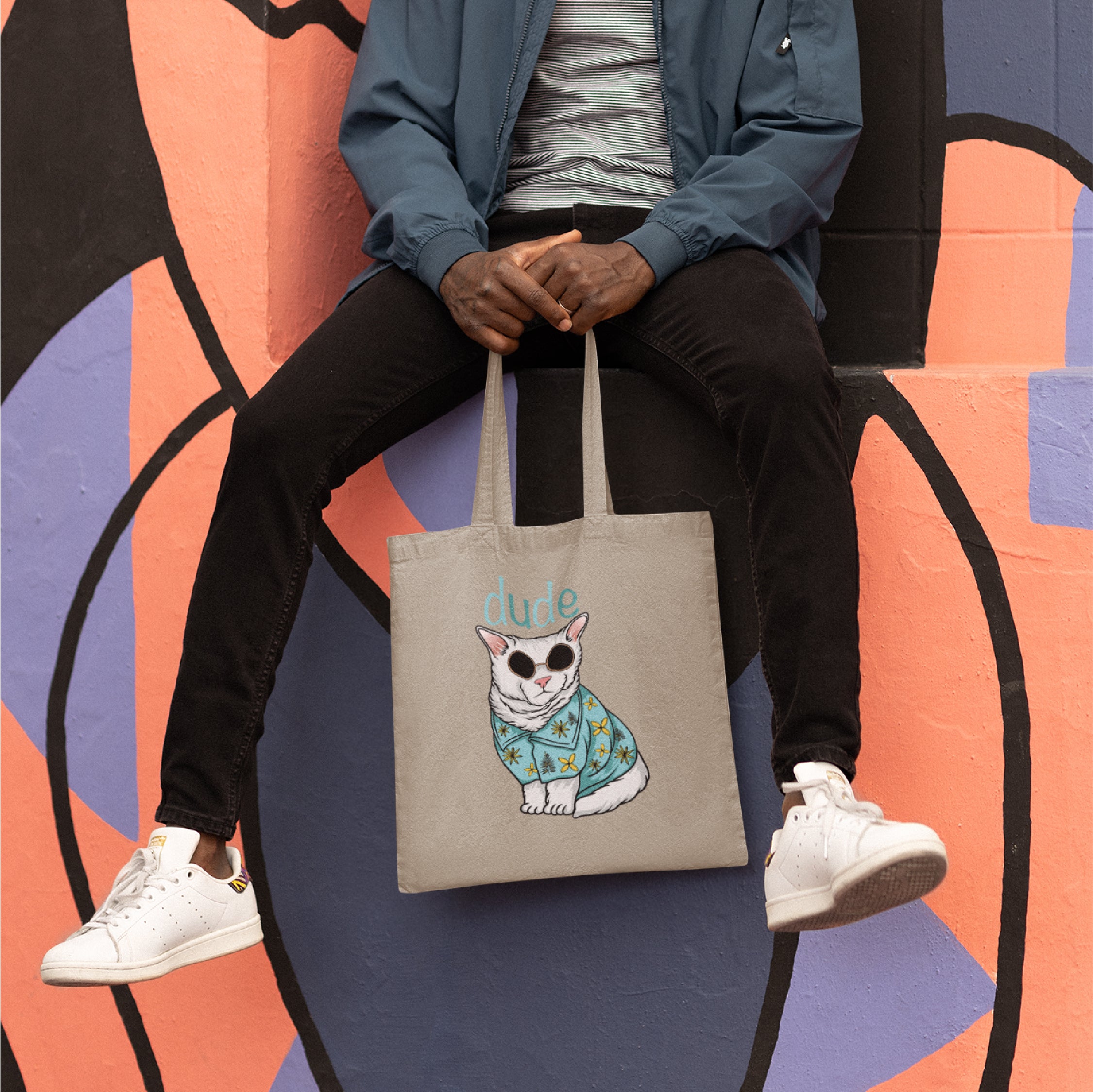 Dude Cat Tote Bag