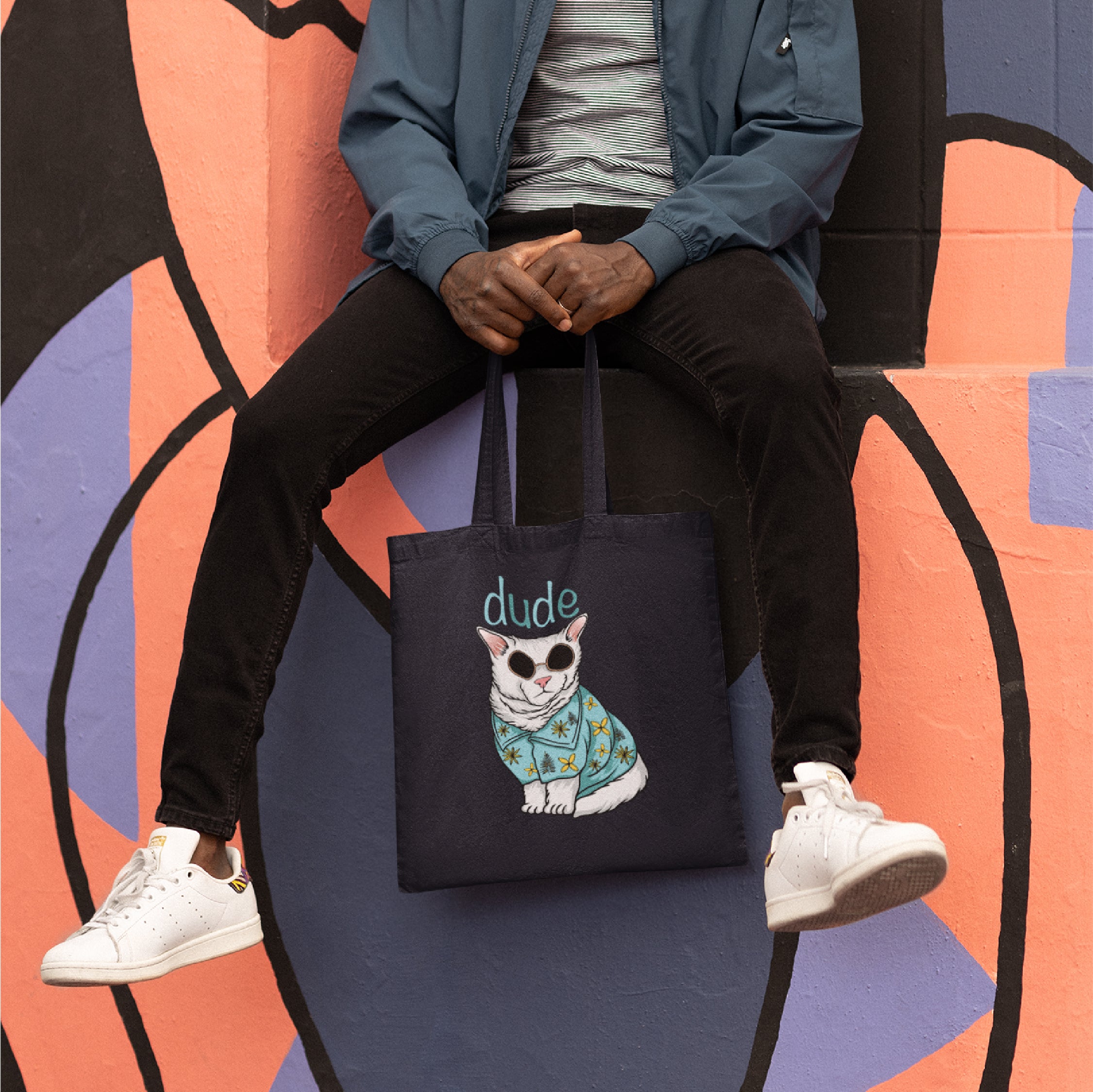 Dude Cat Tote Bag