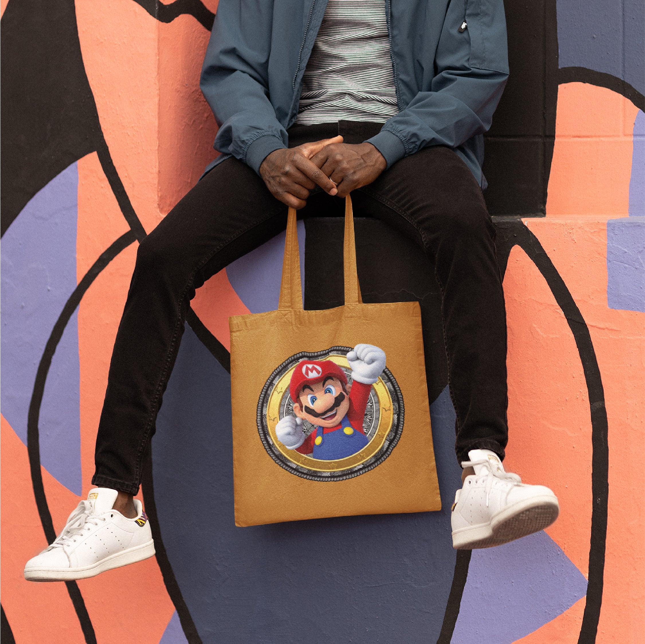 Mario Mandala Tote Bag