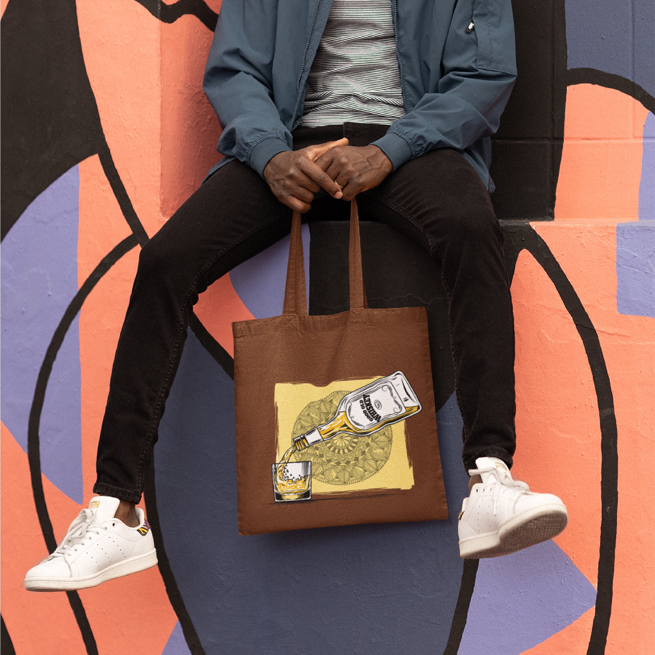 Whiskey & Glass Tote Bag