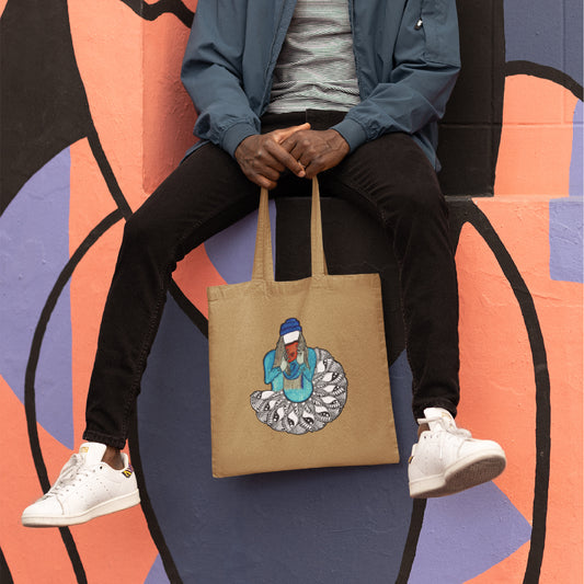 Tea Girl Mandala Tote Bag