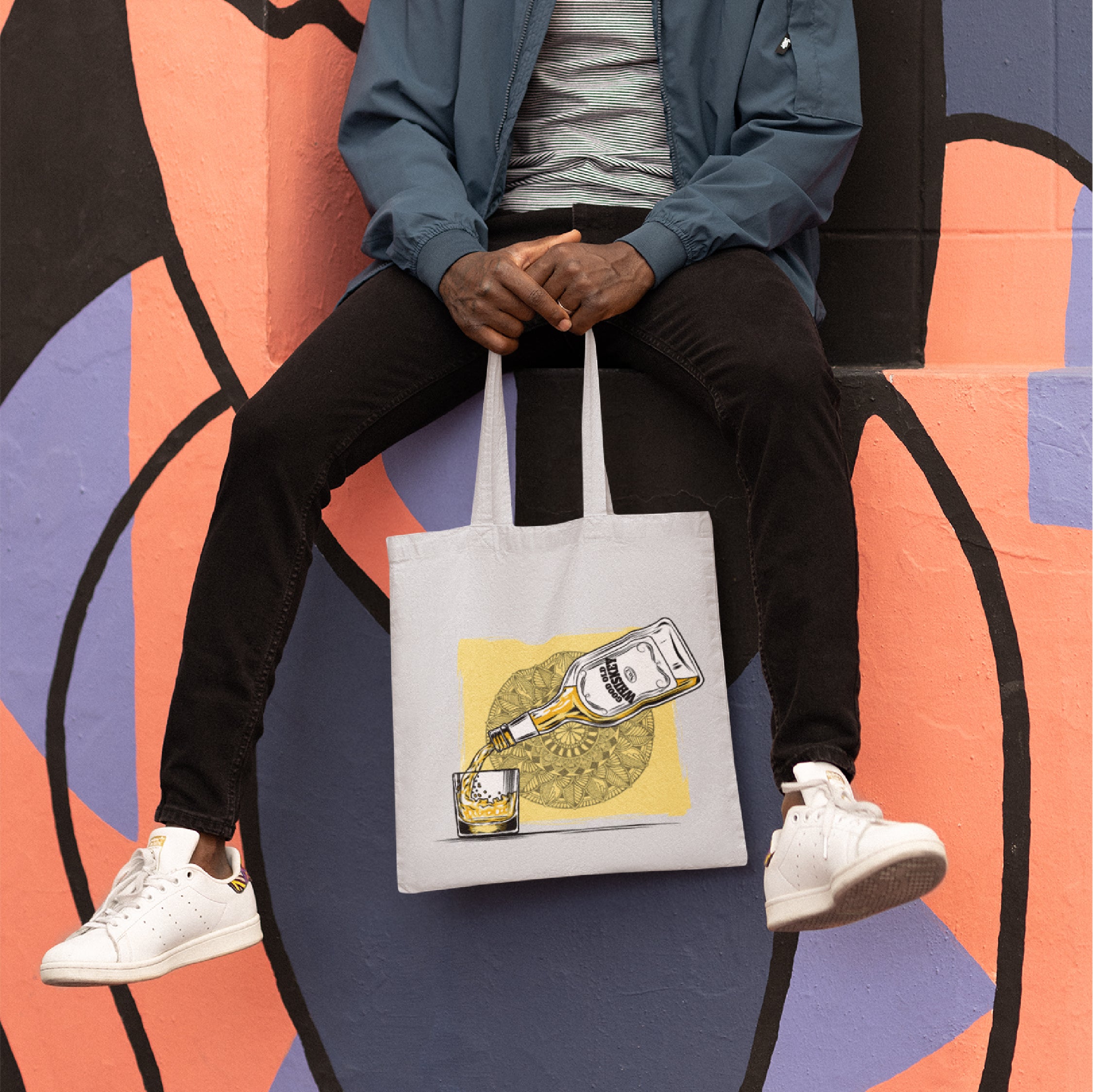 Whiskey & Glass Tote Bag