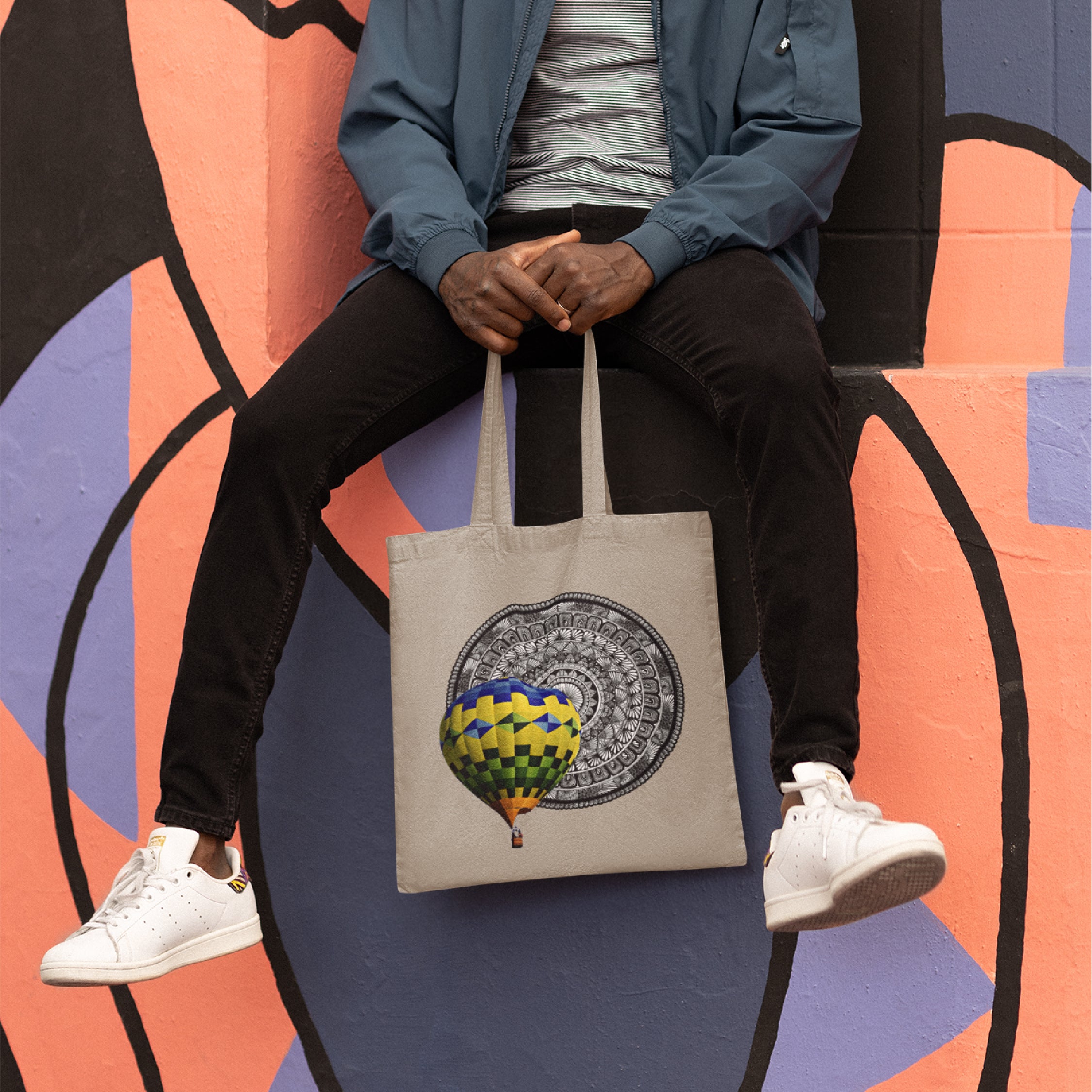 Parachute Mandala Tote Bag