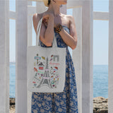 Paris Eifel Tower Mandala Tote Bag