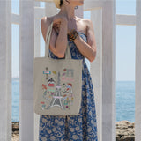 Paris Eifel Tower Mandala Tote Bag