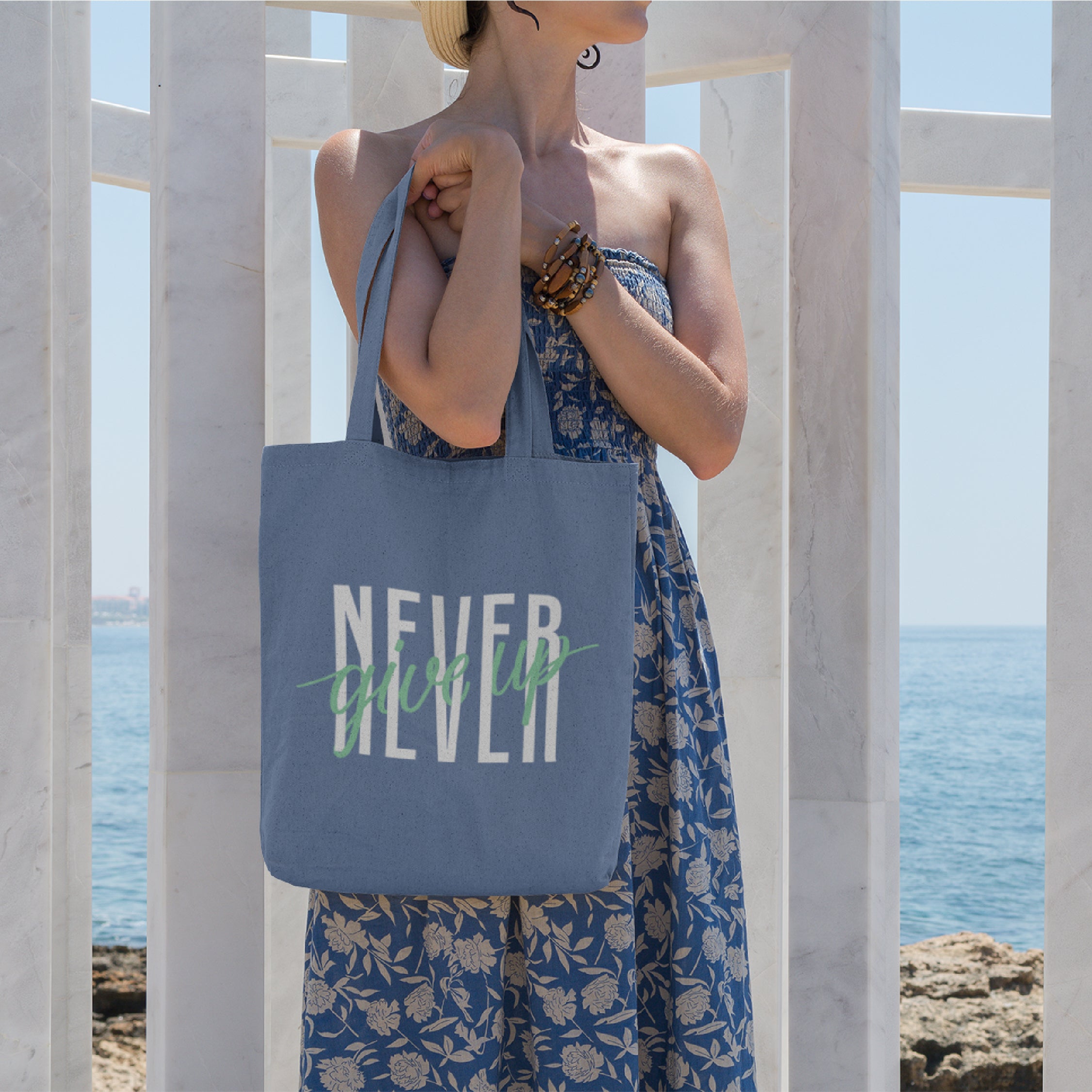 Never Give Up Tote Bag