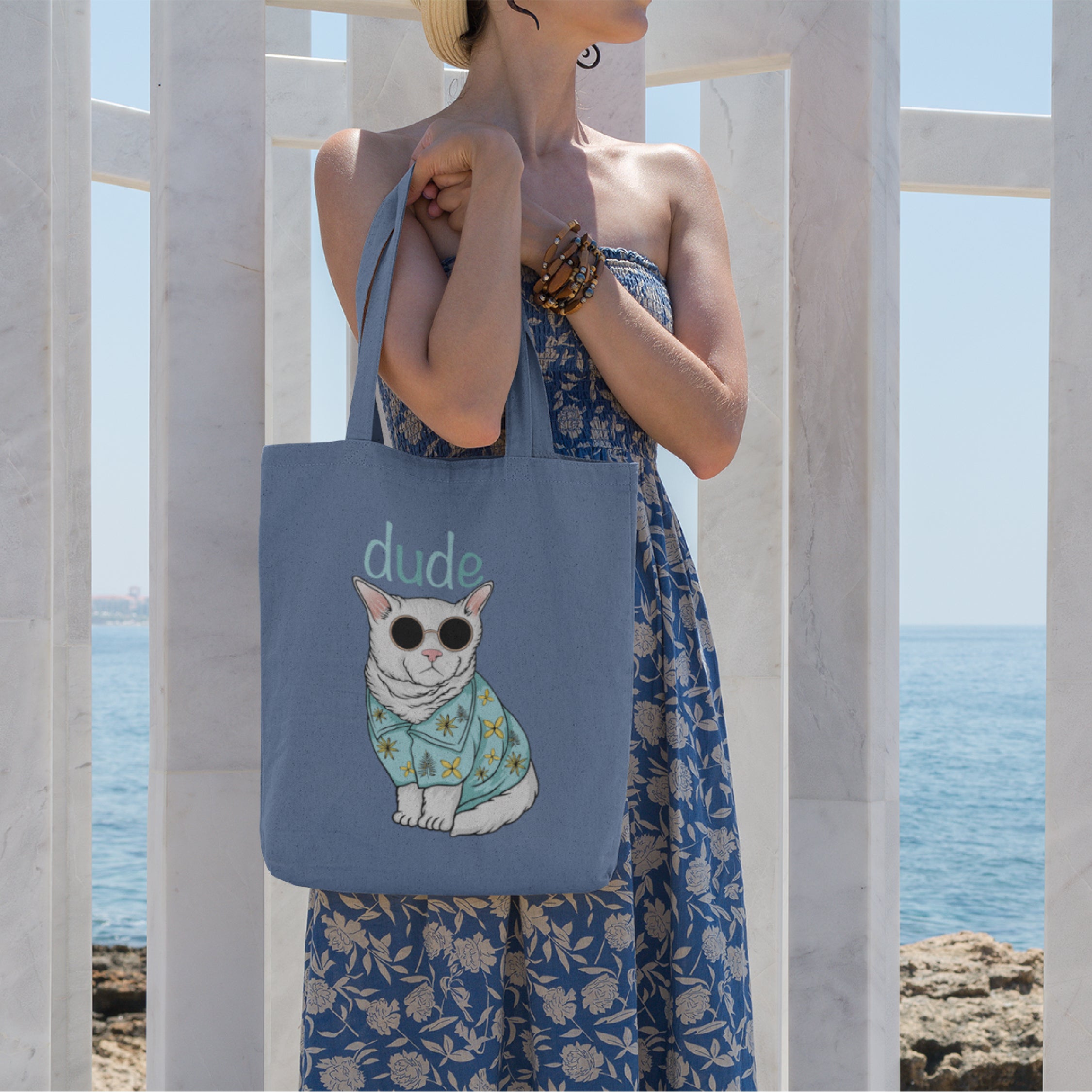 Dude Cat Tote Bag