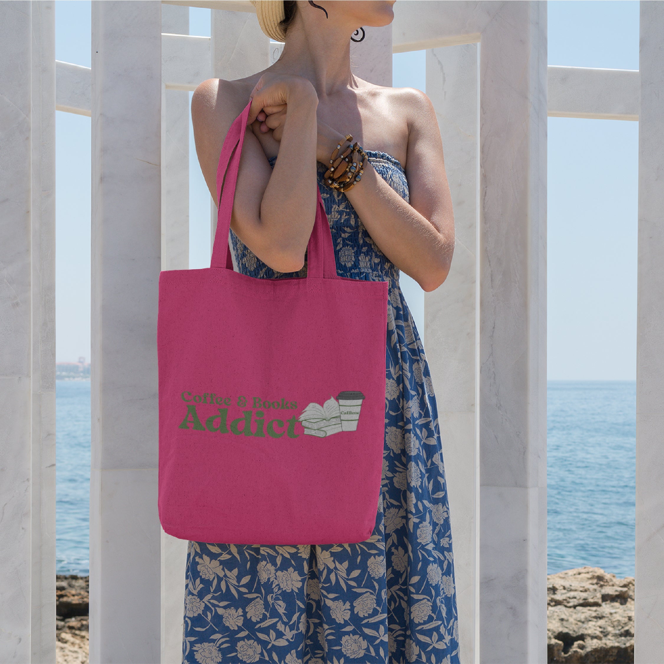 Coffee & Book Addict Tote Bag